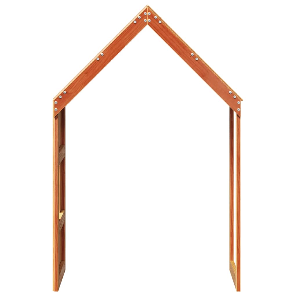 Kids  Bed Canopy Wax Brown 55 X 84 X 132 Cm Solid Wood