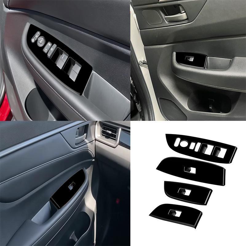 For HONDA WR-V WRV 2024 2025 ABS piano black interior accessoires  door handle window control panle Handbrake air outlet cover
