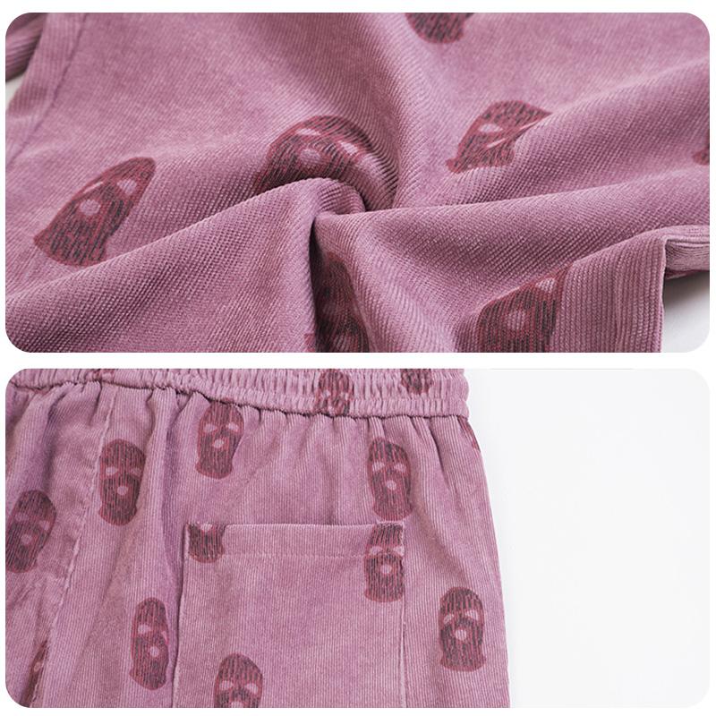 Baggy Corduroy Men Wide Pants Spring Fashion Design Print Trousers Hiphop Straight Sweatpants Oversized Bottoms Man Y2K Clothes