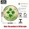 1pc Vintage Four Leaf Clover Round Tin Sign 8x8in Retro Irish Luck Metal Wall Plaque 2D Flat Decor For Bar Cafe Restaurant Office Home