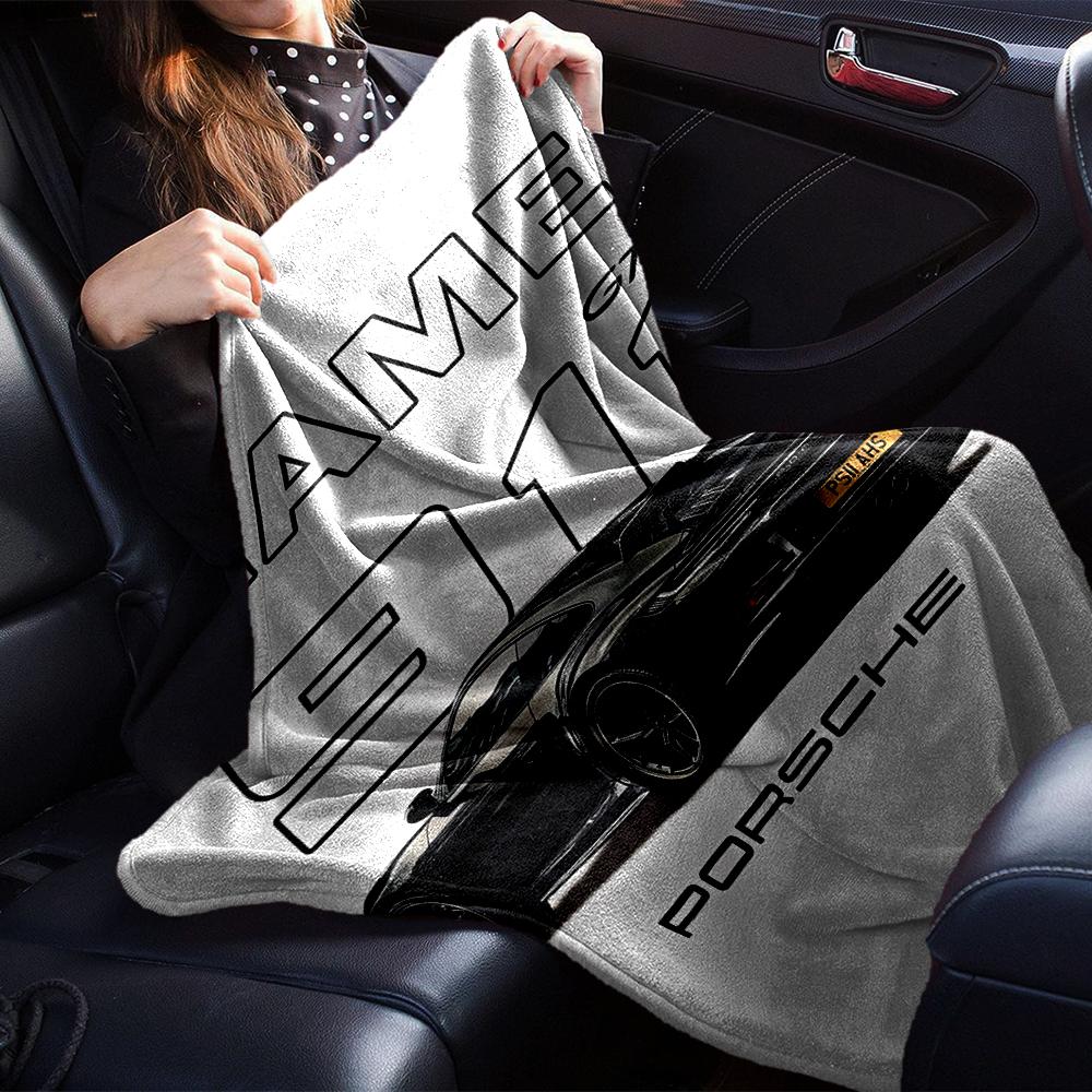 Custom Name Racing Theme Printed Blanket - Perfect for Couch, Bed, Travel & Outdoor Use | Machine Washable, Cozy & Durable.