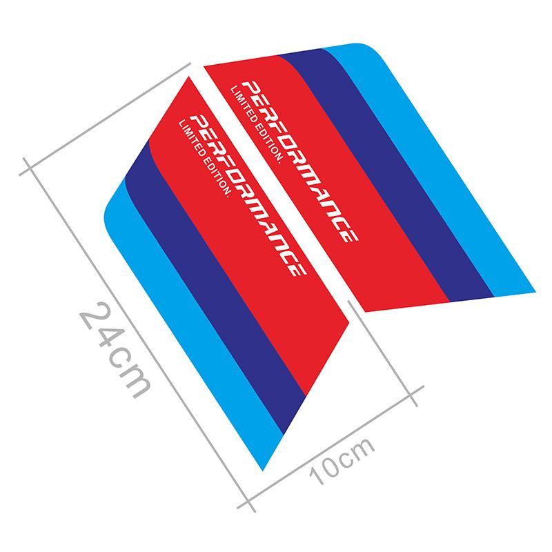 2Pcs Car Body Sticker Performance Limited Edition Fender Auto Decorative Decal for BMW M M3 M5 M6 X1 X3 X5 E34 E39 E36 E60 E90 E46