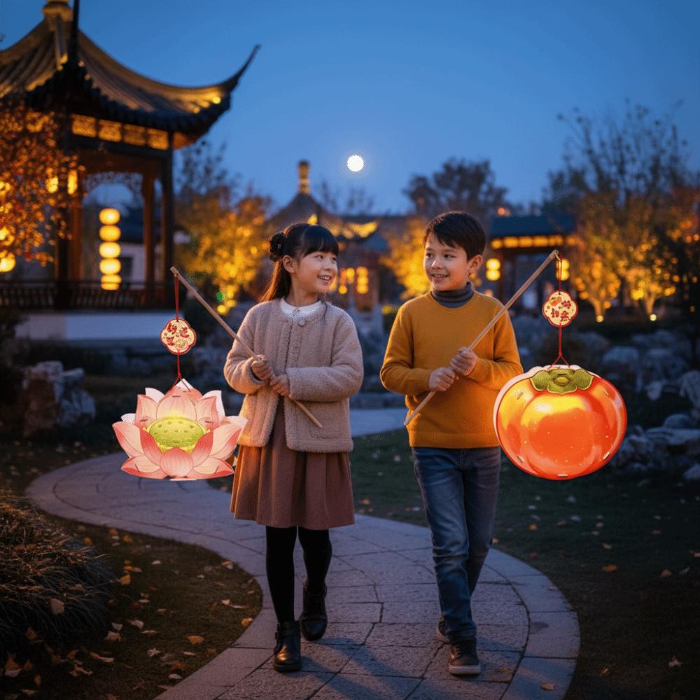 Decorative with Tassel Mid-Autumn Festival Lantern Fruit Handheld Lantern Flower Lanterns  Kids