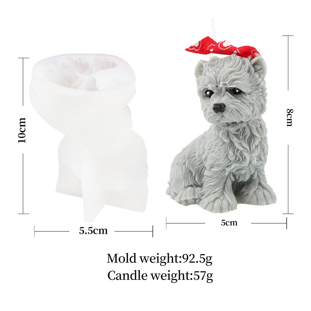 Animals Pet Teddy Puppy Silicone Candle Mold Dog Cat Bulldog Soap Ornament Handmade Scented Resin Plaster Mould