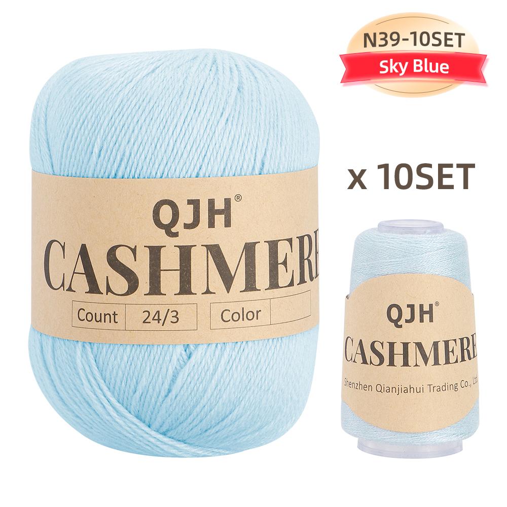 Luxurious 10-Pairs Cashmere Yarn Set -Soft, Warm & Versatile Worsted for Knitting & Crochet- Perfect for Scarves, Shawls, Gloves