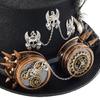 Medieval Women Fedoras Hat Steampunk Halloween Flat Top Hat Carnivals Party Hat