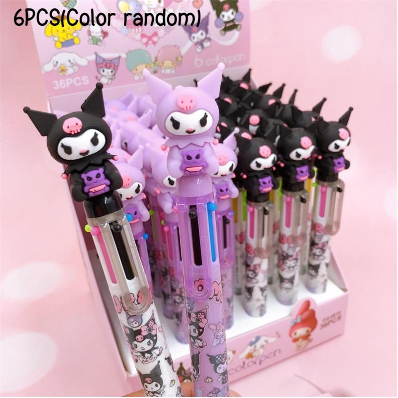 Cute Cartoon Kulumu 6-color Ballpoint Pen Set For Students Assorted Colors Non-imported