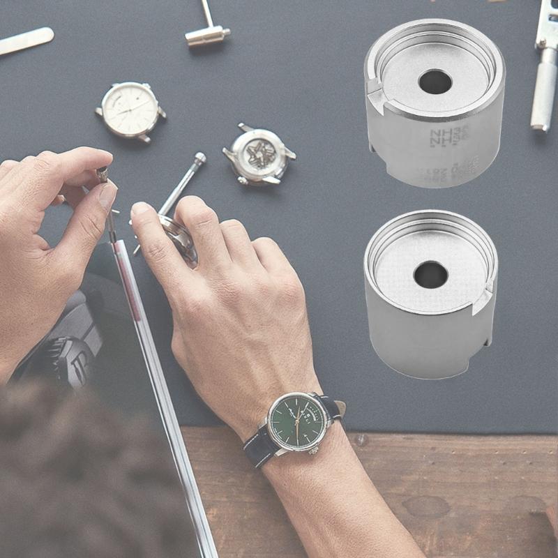 Multipurpose Watchmaker Tool with Alloy Steel Base Movement Seat Suitable for Professional Watch Repair and Assembly