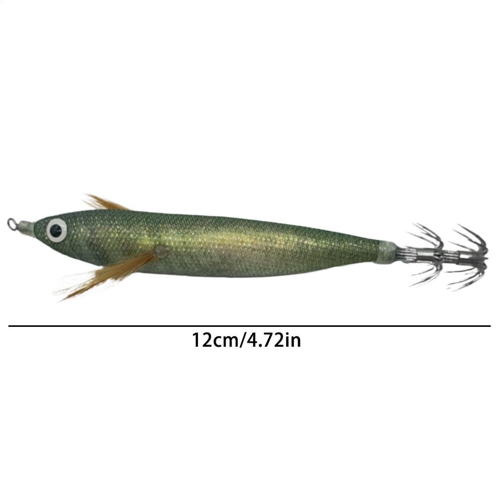 

Squid Jigs Saltwater 4.7in Glowing Hook with Sound Beads Saltwater Fishing Lures for Cuttlefish Bass Trout Catfish Trolling Lake