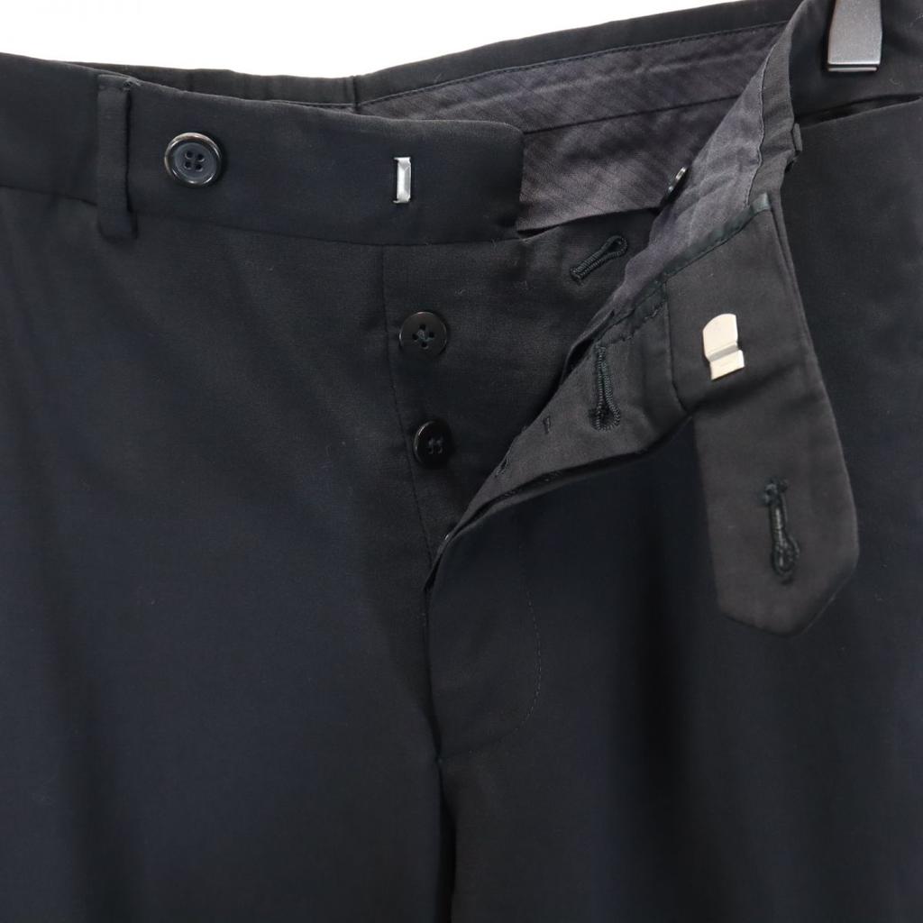 PRADA Made in Italy wool suit Setup 44 black Button fly Men's Used