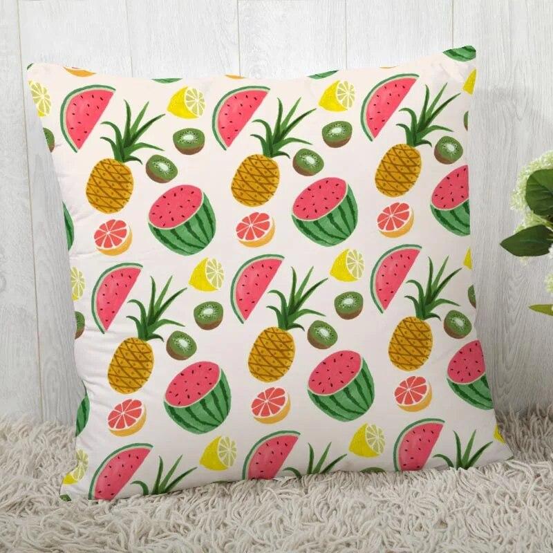 Pillowcase Pineapple Pattern Square  Christmas Zipper