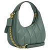 Coach Carmen 20 Metal Logo Diamond Pattern Napa Leather Shoulder Tote Bag Small Women Handbags Green CY710-IMO4Q