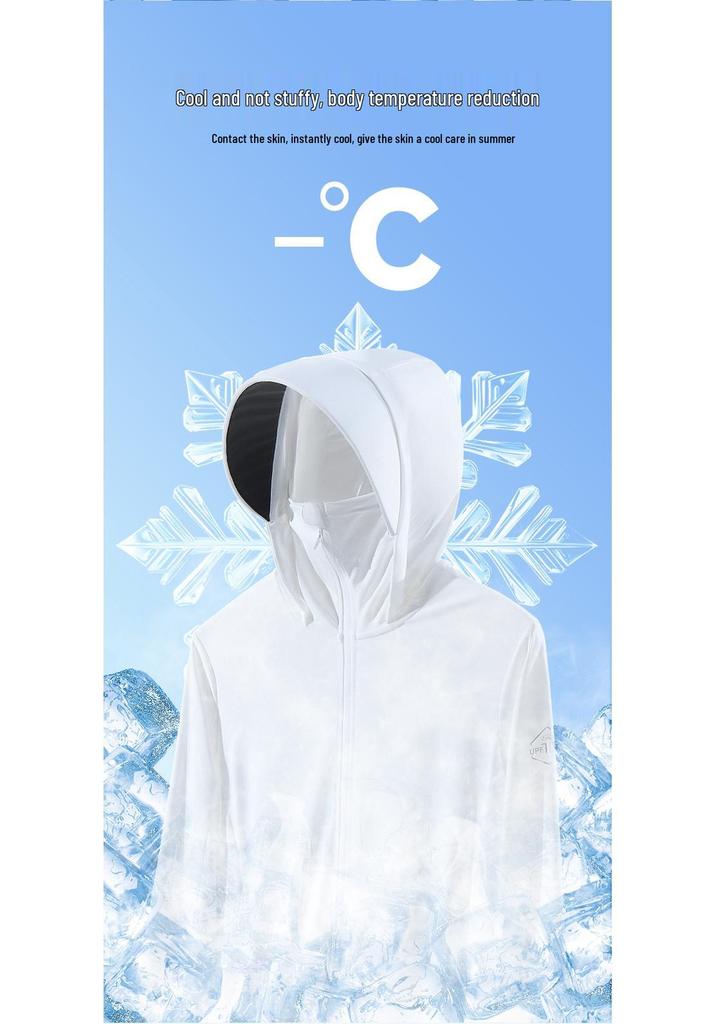 UPF50+ Women's Black Glue Brim Ice Silk Sun Protection Jacket - Breathable Anti-UV Summer Windbreaker.