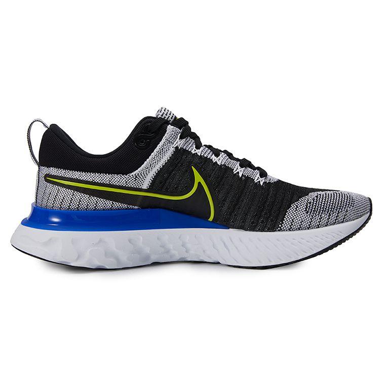 Nike Zapatillas React Infinity Run Flyknit 2 Racer Blue Cyber para Hombre Negro Blanco CT2357-100