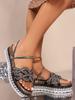 Fashion Hot Selling Women's Sandals Open Toe Flat Shoes for Women Slip-on Platform Shoes Outdoor Round Toe Bling Fashion Mid Heel Slides