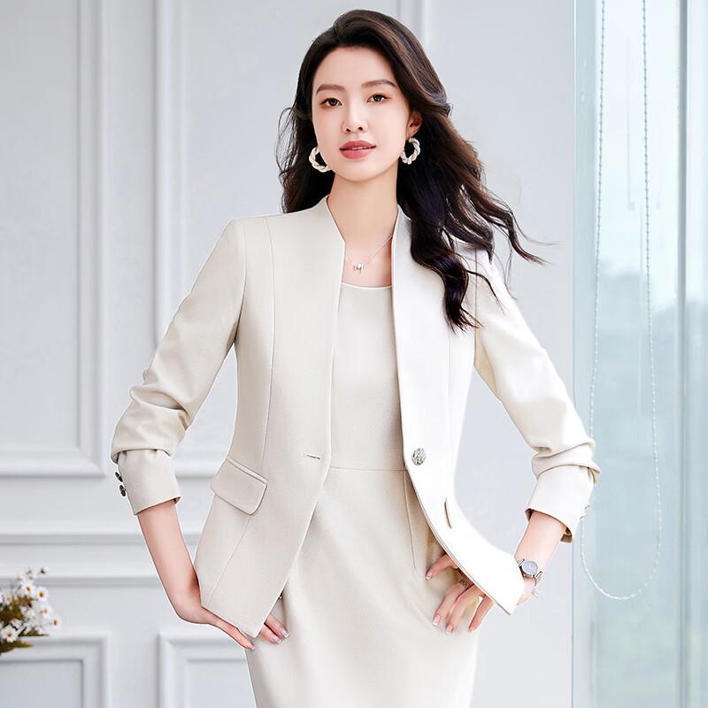 Women's Professional Blazer & Dress Two-Piece Set