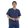 Guson Henley Neck Short Sleeve T-Shirt - Pigment Navy
