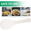 KICHOUSE Rice Spoon Paddle Non Stick Rice Serving Spoon Thickened Plastic White Cooker Spatula for Kitchen Restaurant Cooking Utensil