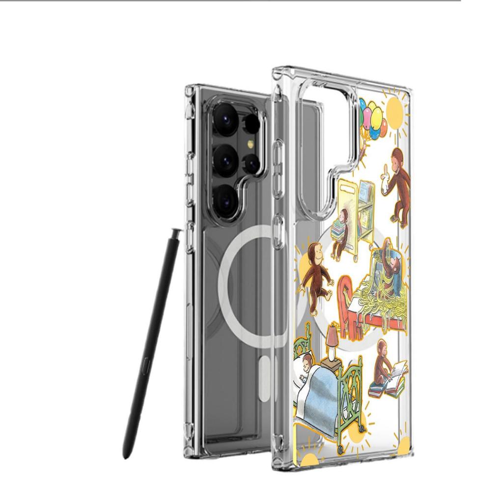 Naughty Monkey Magnetic Transparent Case for iPhone 15/16/17 Pro Max