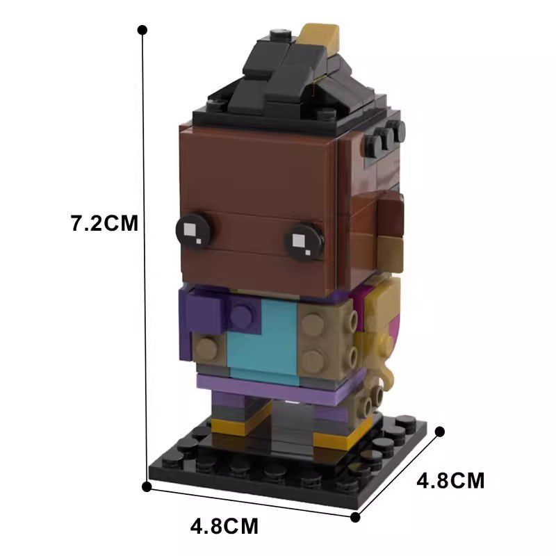 MOC Fearless ContractValorant Assembled Building Blocks Square Head Doll Children's Building Blocks Toy