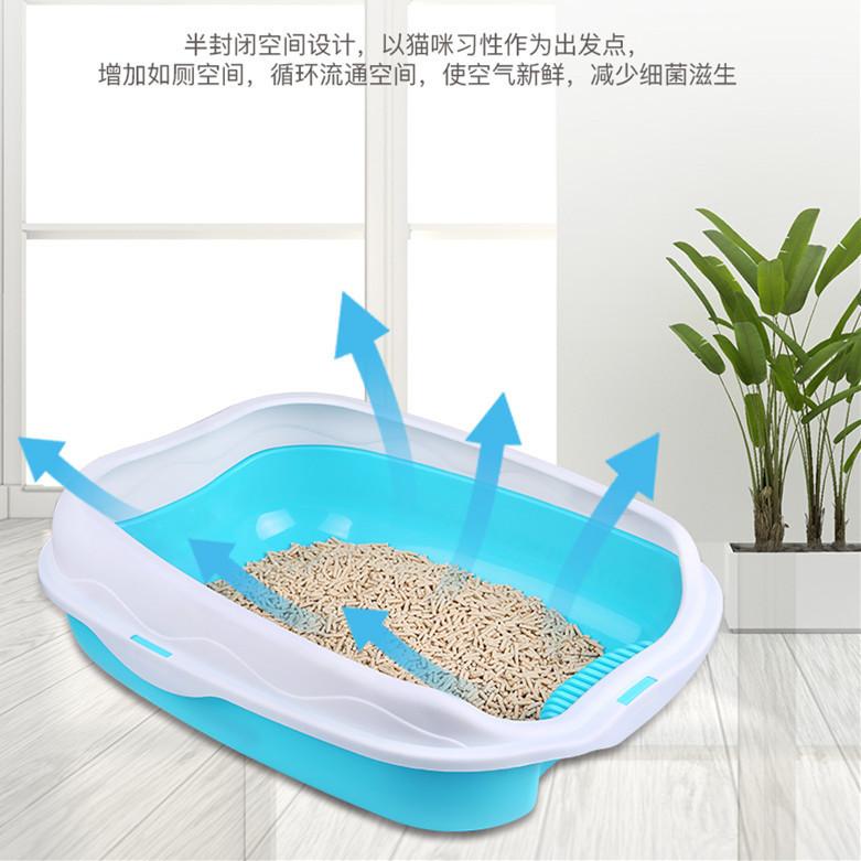 Large Semi-Enclosed Detachable Cat Litter Box