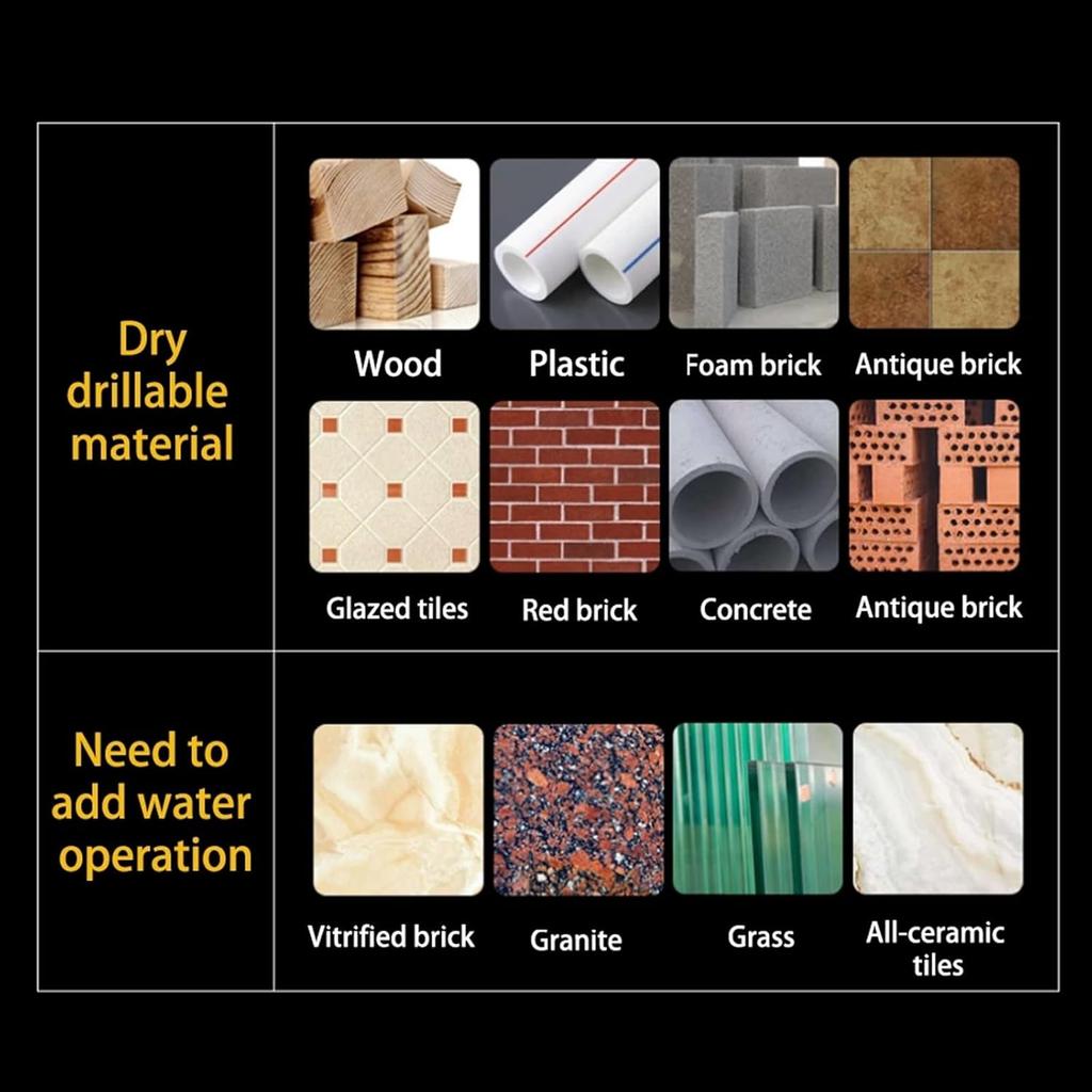 5/6Pcs Set Cemented Carbide Cross Hex Tile Glass Ceramic Drill Bits Set Efficient Drilling Tool Hole Opener for Wall (Size : 4-5-6-8-10-12mm)