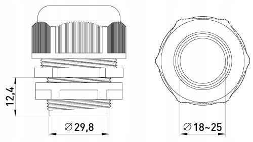 Cable Gland Pg29 Ip54 For 29mm2 Cable