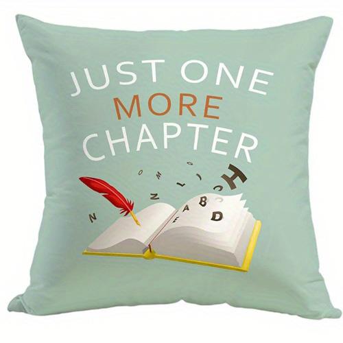 Home Decor Books Lover's Quotes Decorative Pillow Covers Pattern Cushion Cover Suitable for Sofa Bedroom Car Pillow Cover
