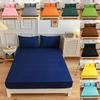 Spring Summer Soft Fitted Sheet Double Bed Sheets 80/90/120/150/180/200Cm Mattress Dust Cover Non Slip Elastic Rope Bed Sheets