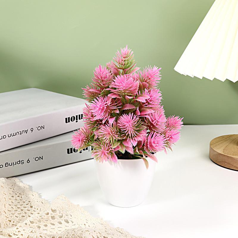 Simulated Tree Pinus With Twenty Fivepine Cones Artificial Green Plant Bonsai