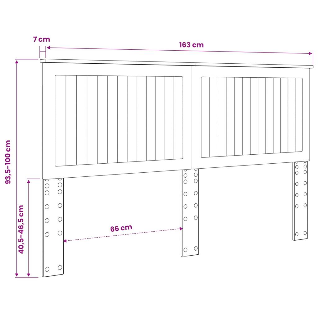 Headboard in White 160 cm Engineered Wood