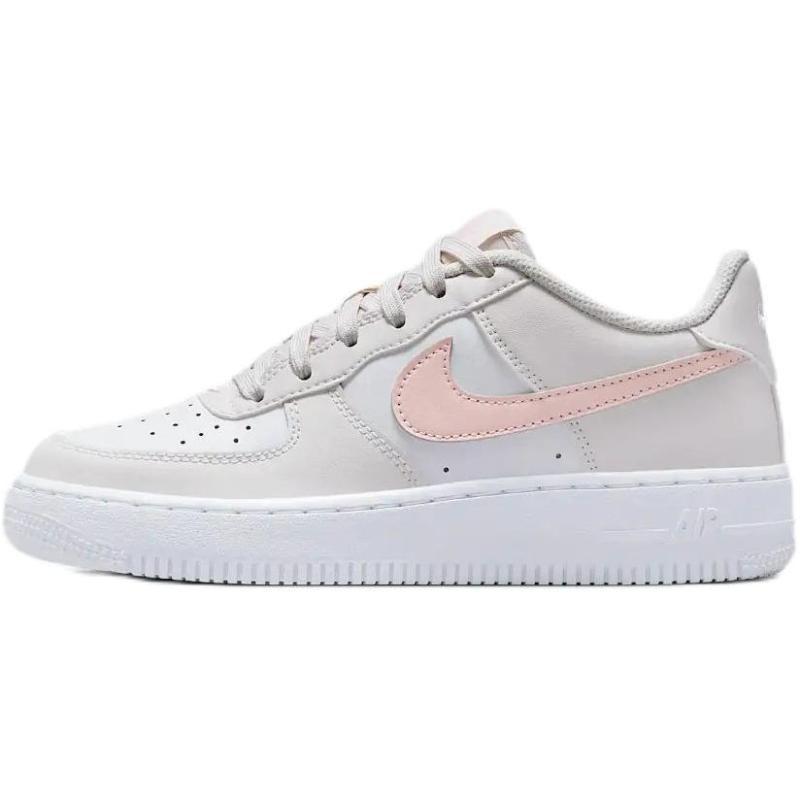 Nike Air Force 1 Abrasion Resistant Low Top Kids' Skateboarding Shoes Gray/White/Pink Sneakers FV5948-006