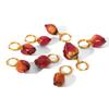 Rose hoop earrings, light luxury high-end ear jewelry, versatile titanium steel accessories for women