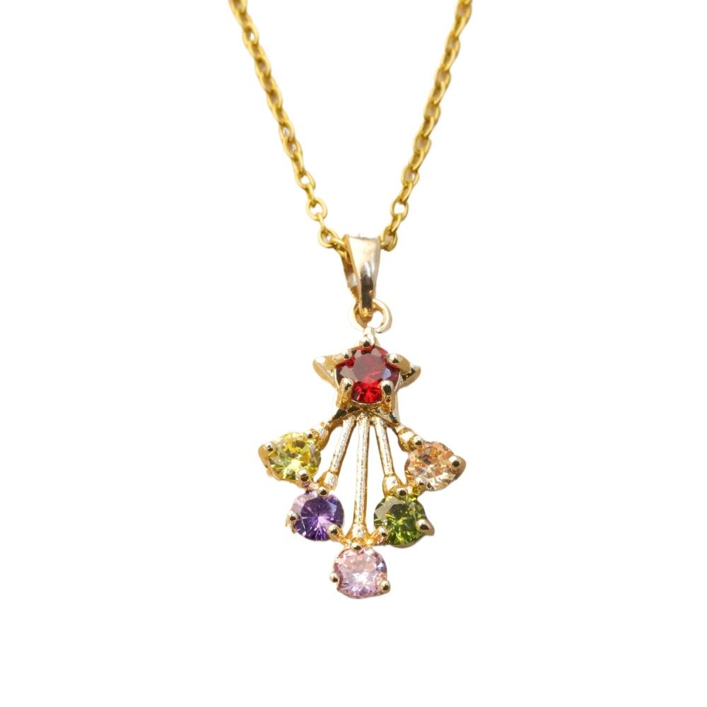 Colorful Geometry Modeling Pendant Necklaces for Women 2025 New Fashion Wedding Party Necklace Jewelry Accessories