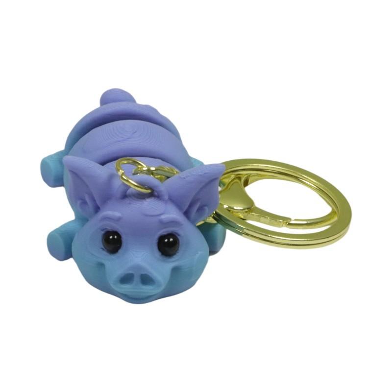 

3D Printed Piggy Figures Keychain Jewelry Crafts Joint Movable Ornaments Backpack Hanging Decorations Decompression Animal Toy