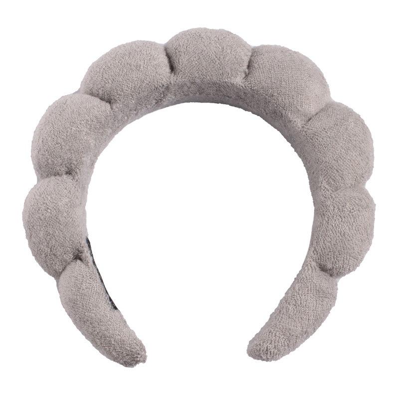 Cross-Border Waterproof Flannel Sponge Headband - Twist Braid Cloud Design for Washing Face