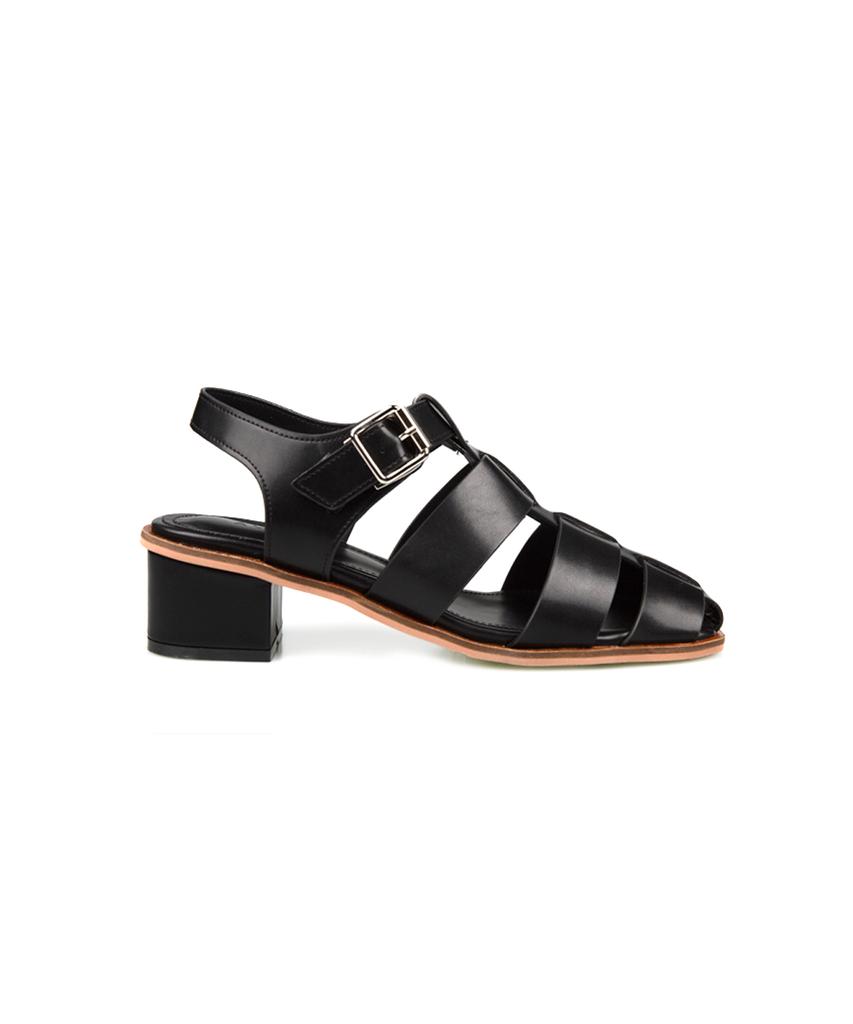 Avispa Carol Square-Toe Slingback Fisherman Sandals_S499_3 Colors_4Cm