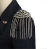 Decorative Shoulder Accents With Alloy Fringe For Dress Uniforms And Performances Costumes