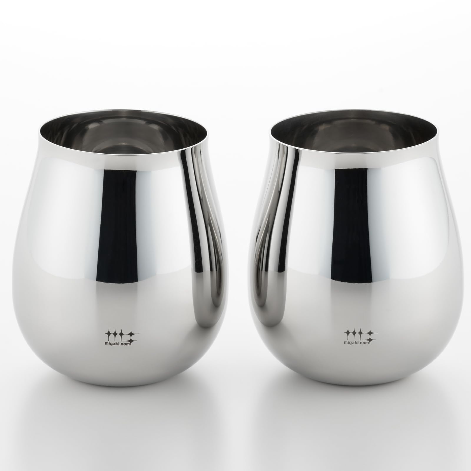 

Yoshikawa Wine Tumbler 430ml 2pcs Set of 2 Stainless Steel Shiniya Syndicate Made in Japan Tsubame Sanjo YJ2113 серебряный
