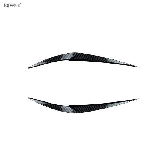 Car Head Light Lamp Eyebrow Eyelid Strip Stickers Decoration Cover Trim For BMW X1 F48 2016 -  ABS Carbon Fiber Accessories