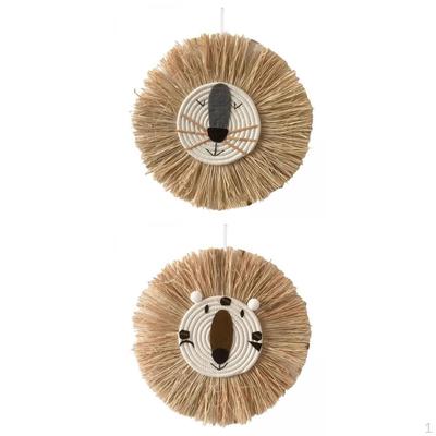 2x Straw Wall Hanging Decor 40cm Tapestry Art Room Decoration
