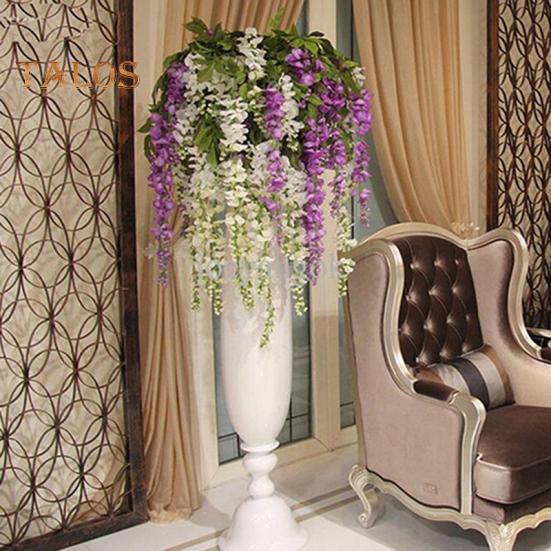 Artificial Wisteria Flowers Vine Silk Flower Wedding Garden Party Hanging Decor Live City Fashion Home Decor