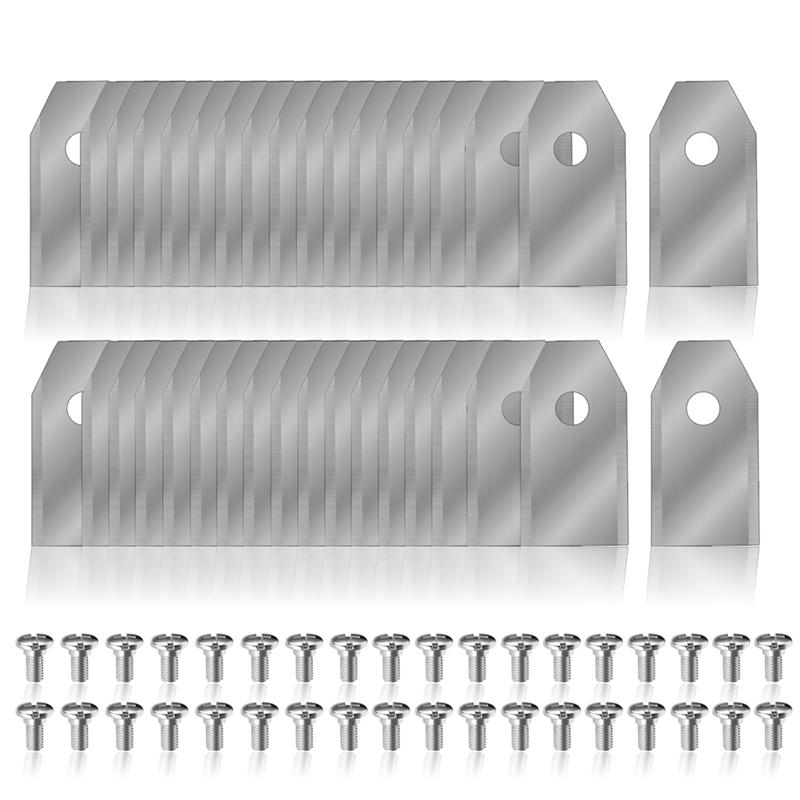A96I-36PCS Blades For Segway Navimow I105N/I108N I110N/H500N H800N/H1500N H3000N Robotic Lawn Mower Replacement With Screws Silv