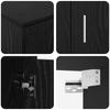 TV Cabinet Set 4 pcs Black Oak Effect Engineered Wood