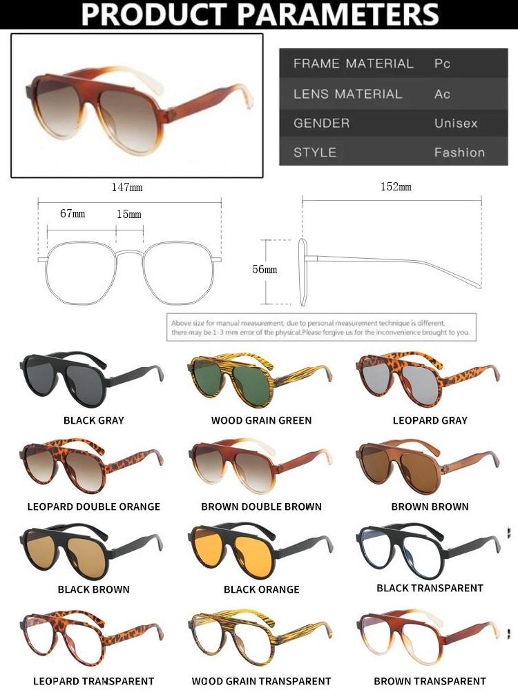 Retro Round Sunglasses Women Fashion Gradient Shades Men Punk Wood Grain Green Sun Glasses Driving Glasses