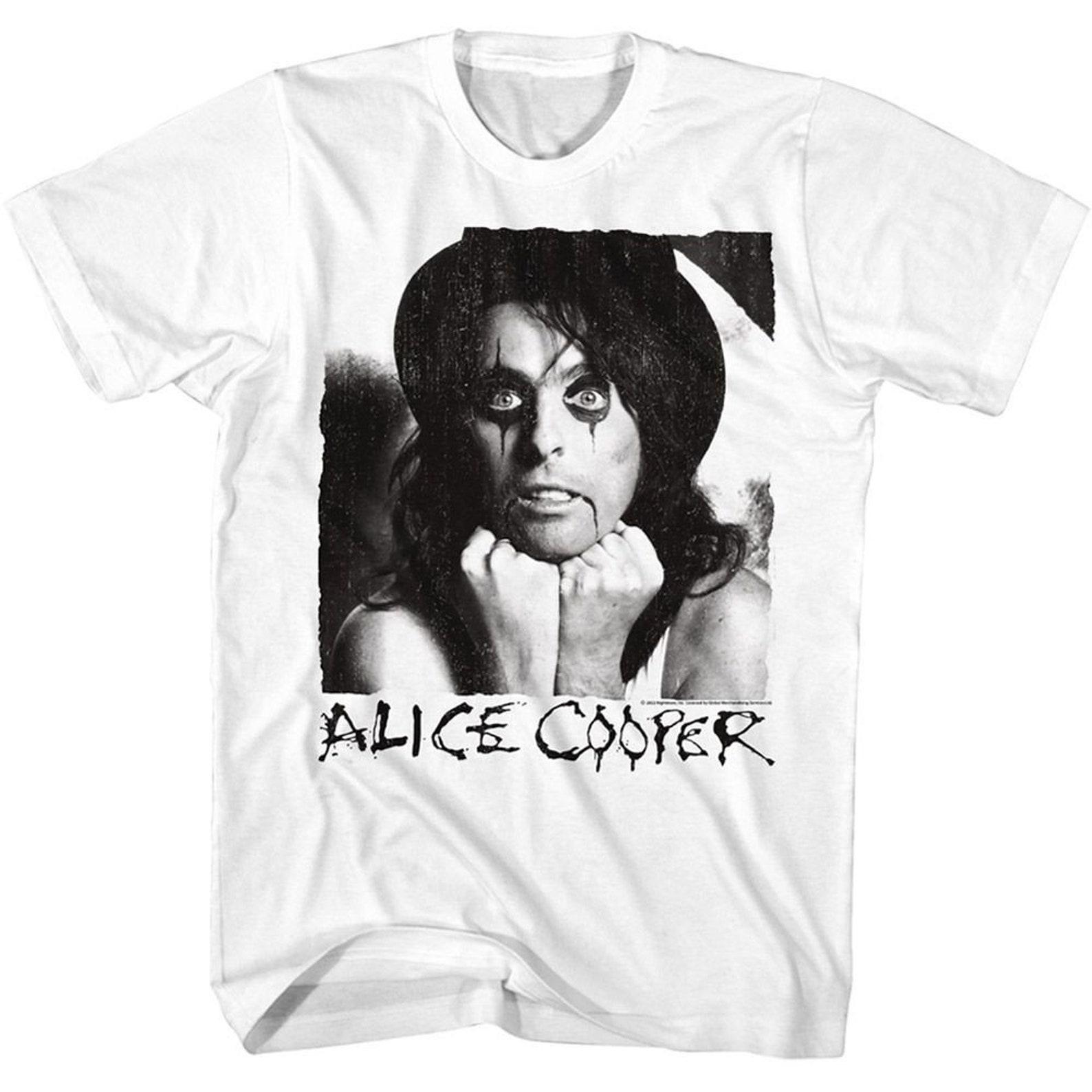 Alice Cooper A Cooper Photograph White Adult T-Shirt XL