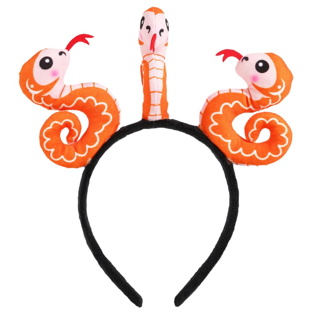 Festival Snake Headband for Chinese New Year Celebrations Adjustable 3D Snake Hairhoop for Adults and Kids All Age