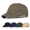 Outdoor Cotton Short Brim Baseball Cap Soft Adjustable Dad Hat Short Visor Trucker Style Low Profile Cap Sun Protection