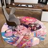 1pc Anime Design Lotus Flower Round Carpet Office Chair Mat, Non Slip Rug for Home Decor, Living Room, Bedroom, Game Room, Festival Gift