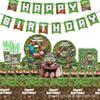 Minecraft Theme Party Cutlery Paper Plates Tissue Supplies Cartoon Pixel Birthday Disposable Party